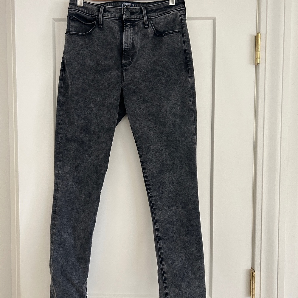 Abercrombie curve love black jeans with vintage wash